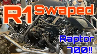 R1 swaped Raptor 700 How To: Motor mounts and fueling