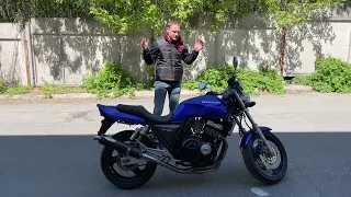 Осмотр мотоцикла Honda CB400SF с пробегом 18113 км