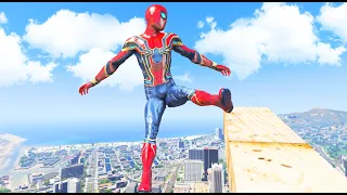 GTA 5 Iron Spiderman Ragdolls Jumps/Fails Ep.27 (Euphoria Physics)