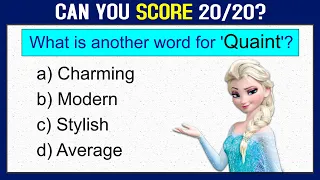 SYNONYMS QUIZ (Part-12): CAN YOU SCORE 20/20 IN THIS TEST? English Vocabulary Quiz.