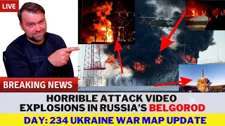 Horrible Attack VIDEO 🚨 Explosions in Russia’s Belgorod ⛔ Day: 234 Ukraine War Map Update ⛔ STOP WAR