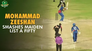 Mohammad Zeeshan smashes maiden List A fifty | WAPDA vs PTV | President's Cup 2023-24