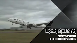 Iron Maiden's Ed Force One departs Cardiff