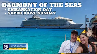 Harmony of the Seas, Embarkation Day, Super Bowl on a cruise ship