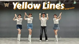 [W라인댄스] Yellow Lines Line Dance || Improver || Demo