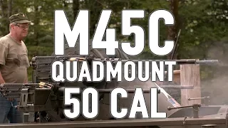 M45C Quadmount .50 cal "Meat Chopper" In Action