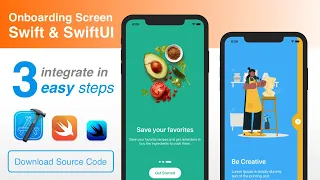 Onboarding Screen - Swift & SwiftUI Walkthrough UI flow - Source Code for Xcode and iOS 14