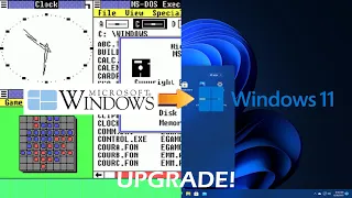 Upgrading From Windows 1.04 to Windows 11 on Virtual Machine! (Time-Lapse)