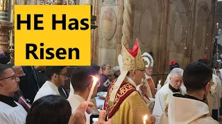 HE Has Risen - Easter Sunday procession at Jesus' tomb - Church of the Holy Sepulchre, Jerusalem