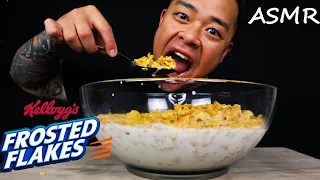 MILK & CEREAL ASMR| FROSTED FLAKES | CRUNCHY EATING SOUNDS & SLURPING | ASMR_cravings