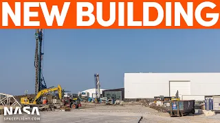 Pilings Drilled for New Building (Another Mega Bay?) | SpaceX Boca Chica