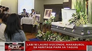 QRT: Labi ni Lauro Vizconde, nakaburol sa Heritage Park sa Taguig