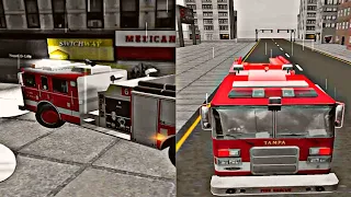 Real Fire Truck Driving Simulator Fire Fighting #10 -Tampa Fire Department Truck - Android Gameplay