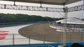 start of Formula E 2023 Jakarta Indonesia race view from Grandstand 2a