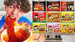 I Tried All the SPICY Noodles flavors.... 🔥