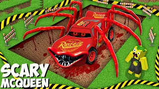 I found SCARY BURIED MONSTER McQuenn CAR in Minecraft ! DEADLY SECRET CAR !