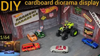 1/64 Hot Wheels Diorama how to build from cardboard easy DIY