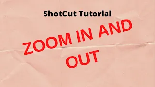 Shotcut Tutorial - How to Zoom in and out is super easy
