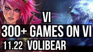 VI vs VOLIBEAR (JNG) | Rank 6 Vi, 300+ games | KR Master | 11.22