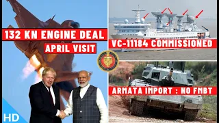 Indian Defence Updates : ARMATA Import,VC11184 Inducted,India UK Engine Deal,GaN Radar,AGM-114 Order