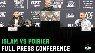 Dustin Poirier tells Islam Makhachev: “You’re going to sleep” | UFC 302 Press Conference (Full)