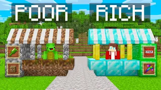 Mikey POOR Store vs JJ RICH Store in Minecraft (Maizen)