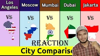 REACTION to Los Angeles vs Moscow vs Mumbai vs Dubai vs Jakarta | City Comparison | Mumbai vs Dubai