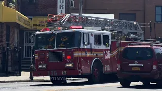 **22 YEAR OLD SPARE + PA300** FDNY Ladder 136 responding to a stuck elevator with a 2001 Spare Rig