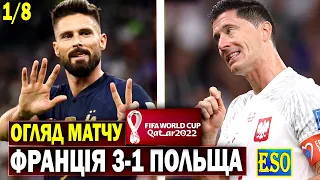 ⚡️Франція 3-1 Польща | Огляд матчу ЧС 2022, 1/8 фіналу !