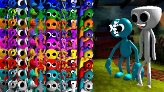 TEAL & WHITE together Vs All Rainbow Friends All Colors | Friday Night Funkin Mod Roblox