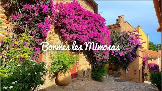 [4K]🇫🇷 Bormes-les-Mimosas : A flower village that won the Entente Florare Gold Medal🥇🌺 2023