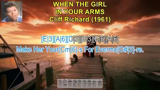 WHEN THE GIRL IN YOUR ARMS - Cliff Richard  (Karaoke Sing-A-Long) (Lyrics) & (Guitar Chords)