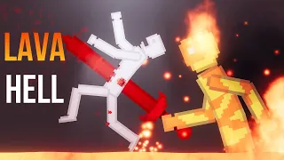 People vs Lava Human in LAVA HELL - People Playground 1.26 beta