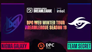 Dota2 - Nigma Galaxy vs. Team Secret - Game 2 - DPC WEU Winter Tour - DreamLeague Season 16