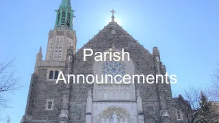 Parish Announcements for August 6, 2023