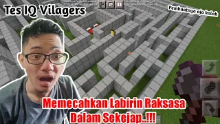 Melewati Labirin Tersulit Dalam Hitungan Detik...???(Tes Kepintaran Vilanger) Minecraft PE