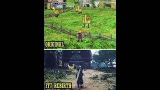 Final Fantasy 7 Rebirth Comparison vs FF7 Original 🐤 - Chocobo Farm! #shorts #ff7 #ff7r #ffvii