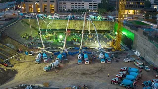 11,190 Cubic Yard Foundation Pour at the Century City Center