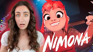 **NIMONA** is a chaotic mess and I LOVED IT! First Time Watching (Movie Reaction & Commentary)