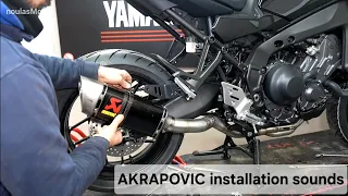 AKRAPOVIC installation sounds on 2024 YAMAHA TRACER 9