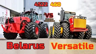 Belarus 4522 VS Versatile 460 (Soviet VS Canadian) - Ultimate Size/Power comparison