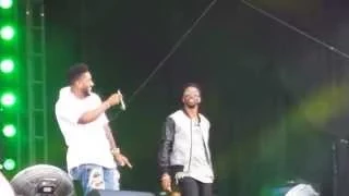 Omarion smoking a joint at Vestival The Hague Malieveld The Netherlands