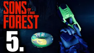 EL TÁSER Y LA CUEVA ACUÁTICA #5 - SONS OF THE FOREST ( THE FOREST 2 ) GAMEPLAY ESPAÑOL