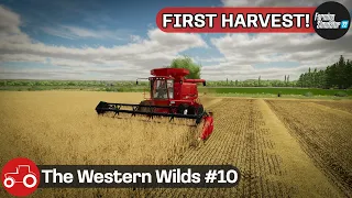 Buying A Combine Harvester, Harvesting Oats & Baling Straw - The Western Wilds #10 FS22 Timelapse