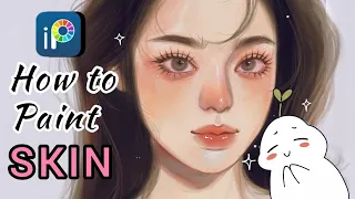 How I paint SKIN in ibisPaintx || step by step tutorial🎨