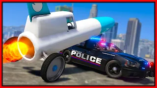 I Built 3000HP Rocket Car and Trolled Cops in GTA 5 RP