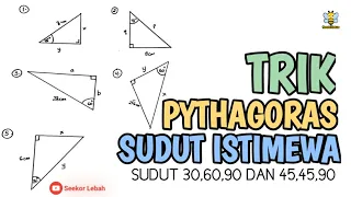 PYTHAGORAS PADA SUDUT ISTIMEWA (30, 60, 90 dan 45, 45, 90)