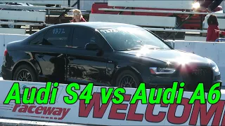 Audi S4 vs Audi A6 1/4 mile drag race