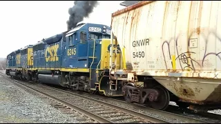 Railfanning Palmer, MA with CSX, Amtrak, NECR, Mass Central, and P&W Trains!