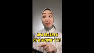 Ini Bedanya CV & RESUME !!! #Short #tipskerja #BUMN #CV #Resume #BedaCV&Resume